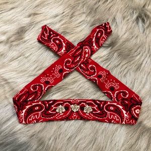 American Eagle Outfitters Red Bandana Choker